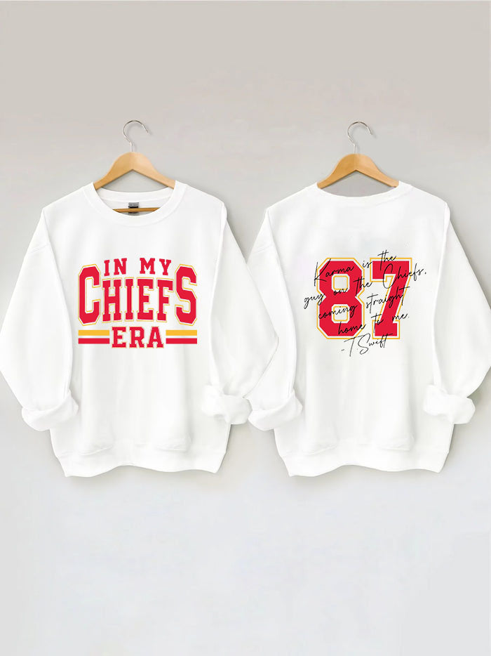 In My Chiefs Era,Karma 87 Football Sweatshirt