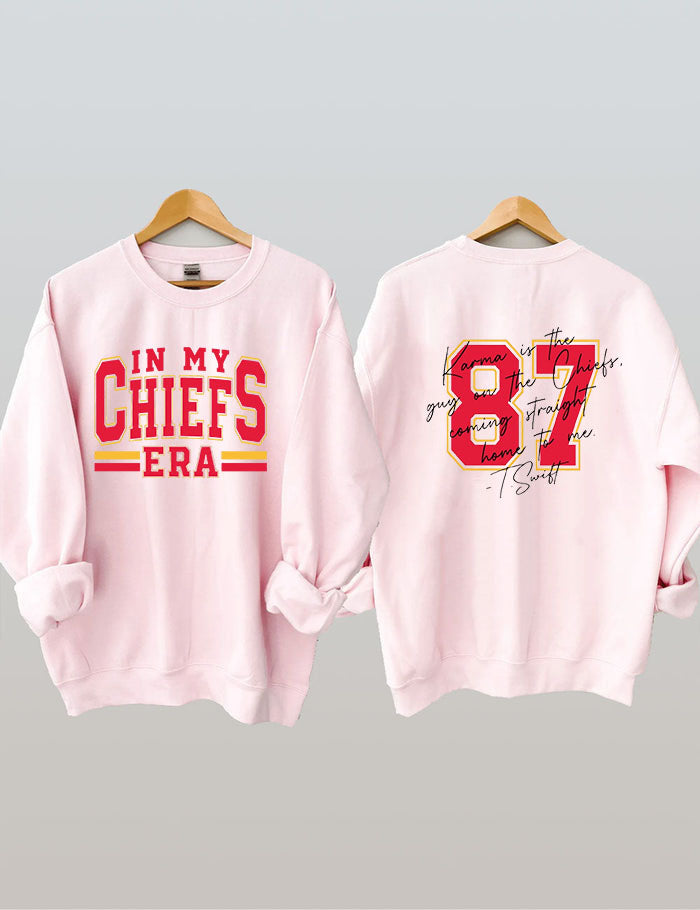 In My Chiefs Era,Karma 87 Football Sweatshirt