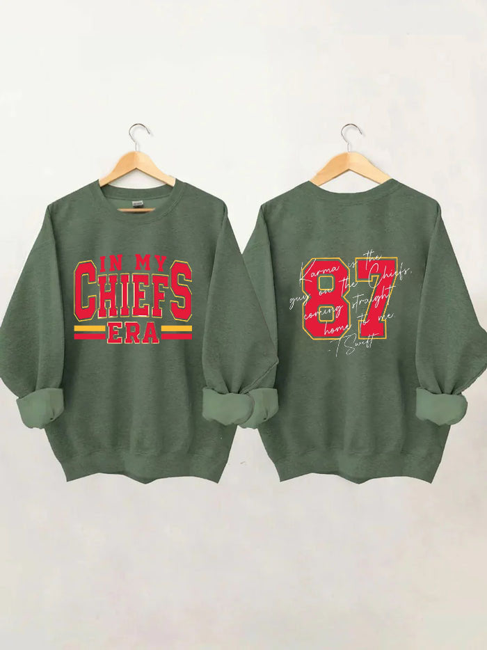 In My Chiefs Era,Karma 87 Football Sweatshirt