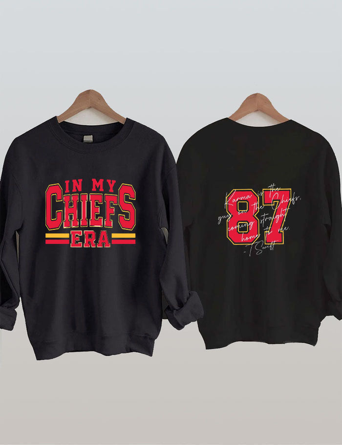 In My Chiefs Era,Karma 87 Football Sweatshirt