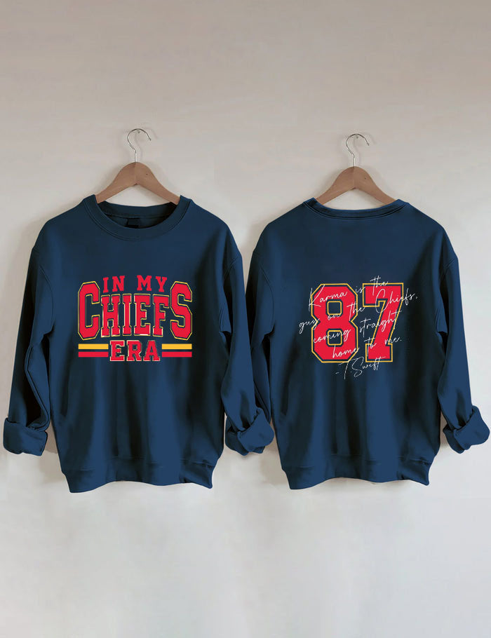 In My Chiefs Era,Karma 87 Football Sweatshirt