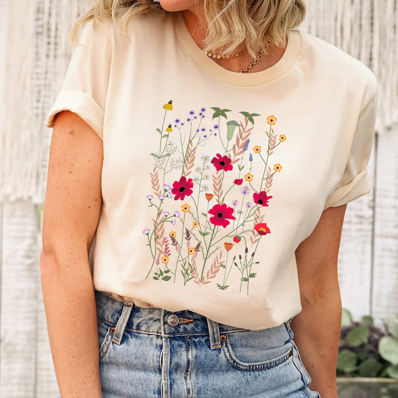 Flower Shirts Aesthetic Wild Flower Shirt