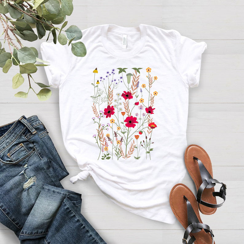 Flower Shirts Aesthetic Wild Flower Shirt
