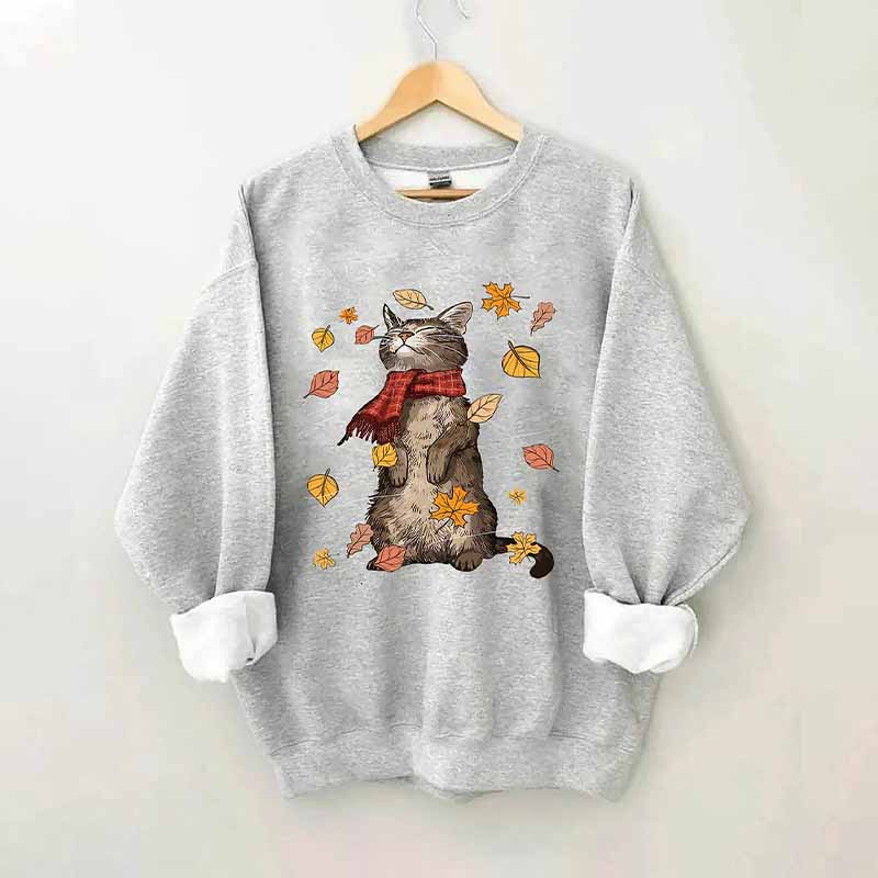 Cats Autumn Fall Sweatshirt