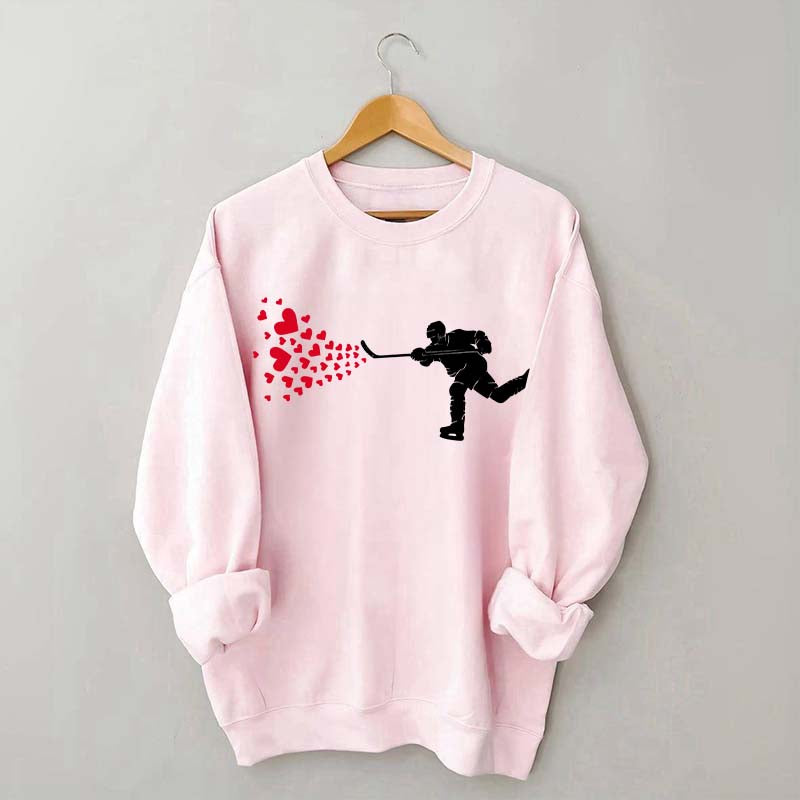 Ice Hockey Hearts Player Sweatshirt