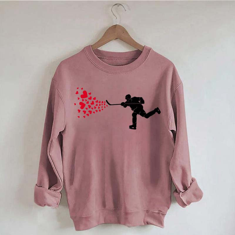 Ice Hockey Hearts Player Sweatshirt