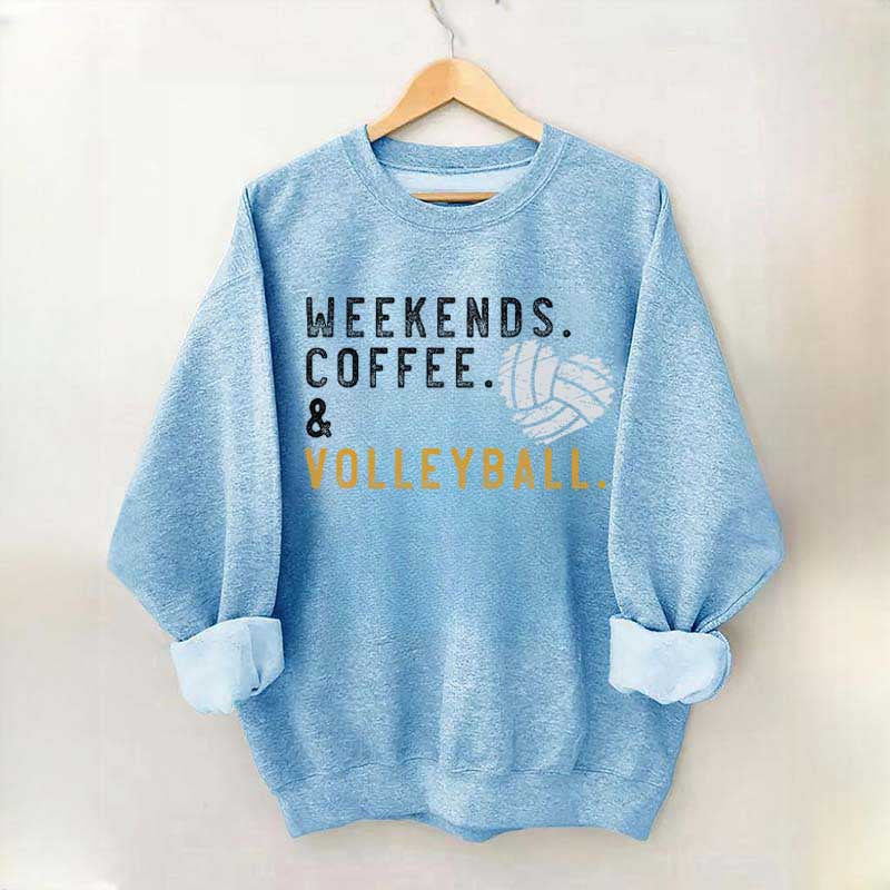 Weeked Coffee & Volleyball Mom Sweatshirt