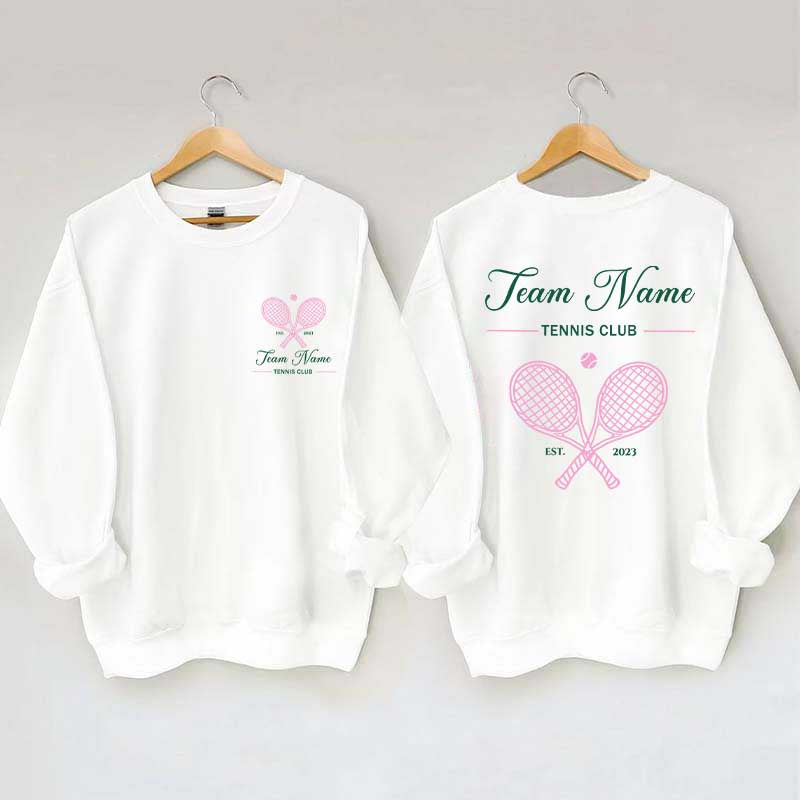 Personalized Tennis Club Matching Team Sweatshirt