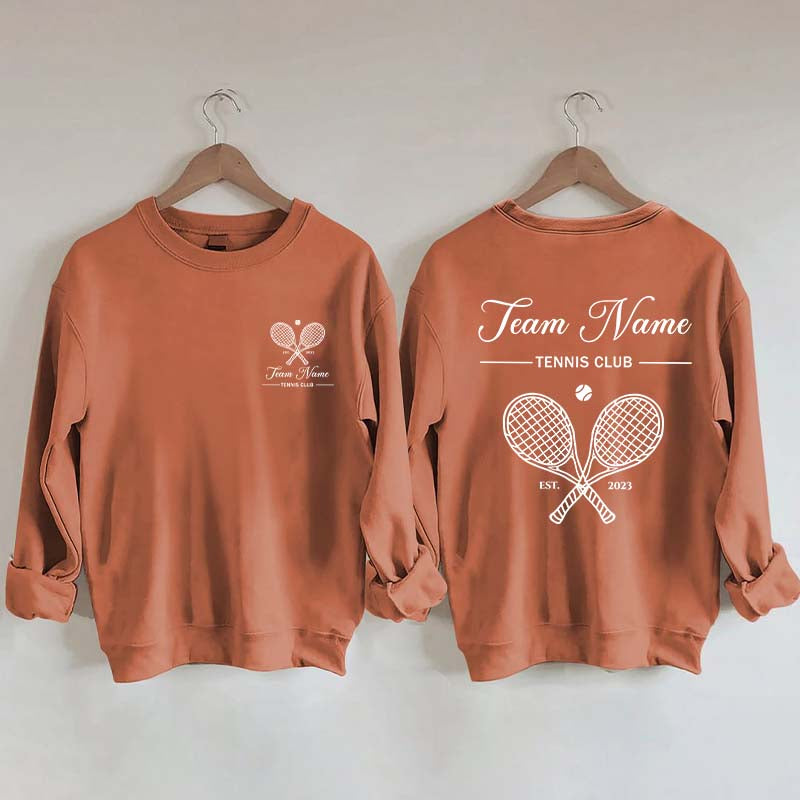 Personalized Tennis Club Matching Team Sweatshirt