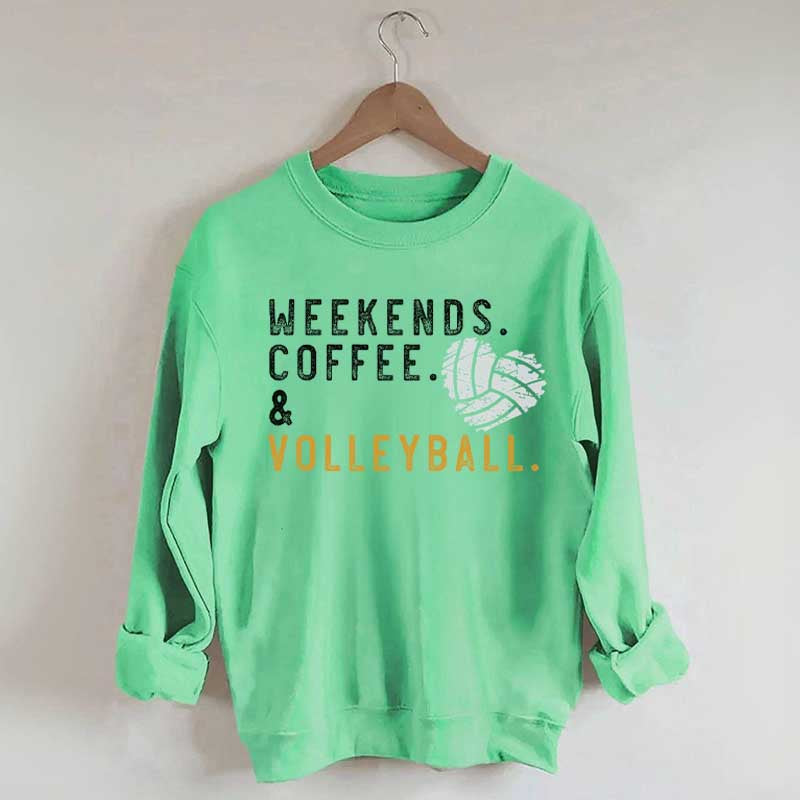 Weeked Coffee & Volleyball Mom Sweatshirt