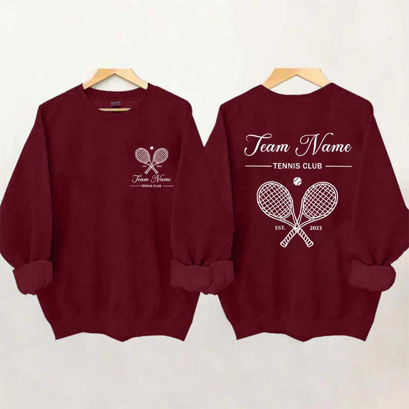 Personalized Tennis Club Matching Team Sweatshirt
