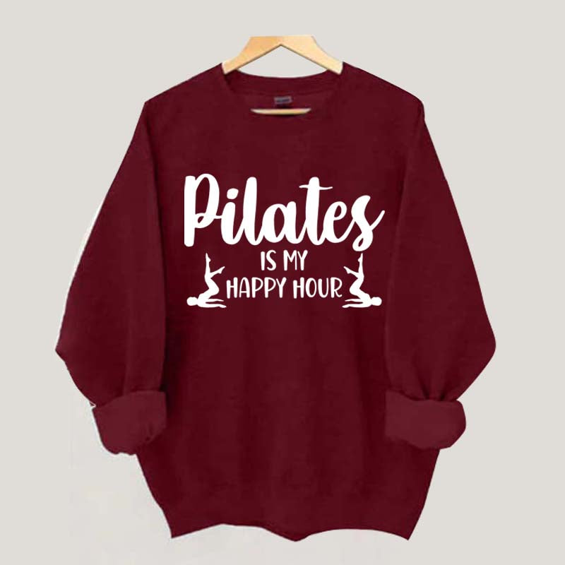 Pilates Is My Happy Hour Graphic Sweatshirt