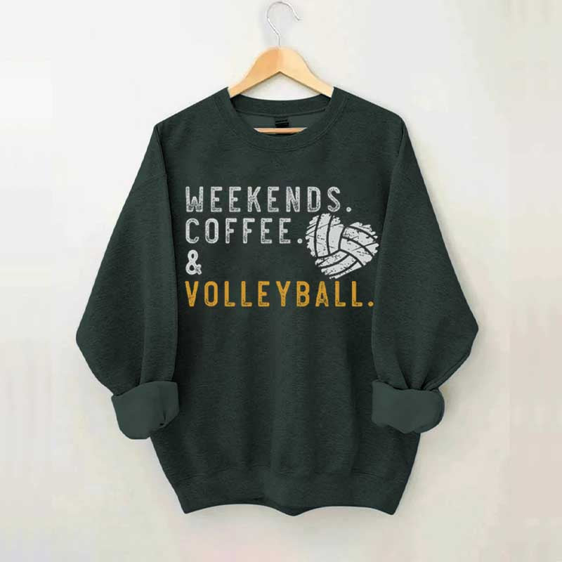 Weeked Coffee & Volleyball Mom Sweatshirt
