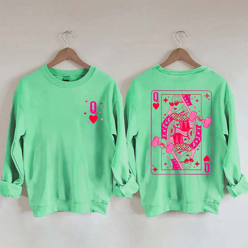 Weightlifting Queen Of Hearts Sweatshirt