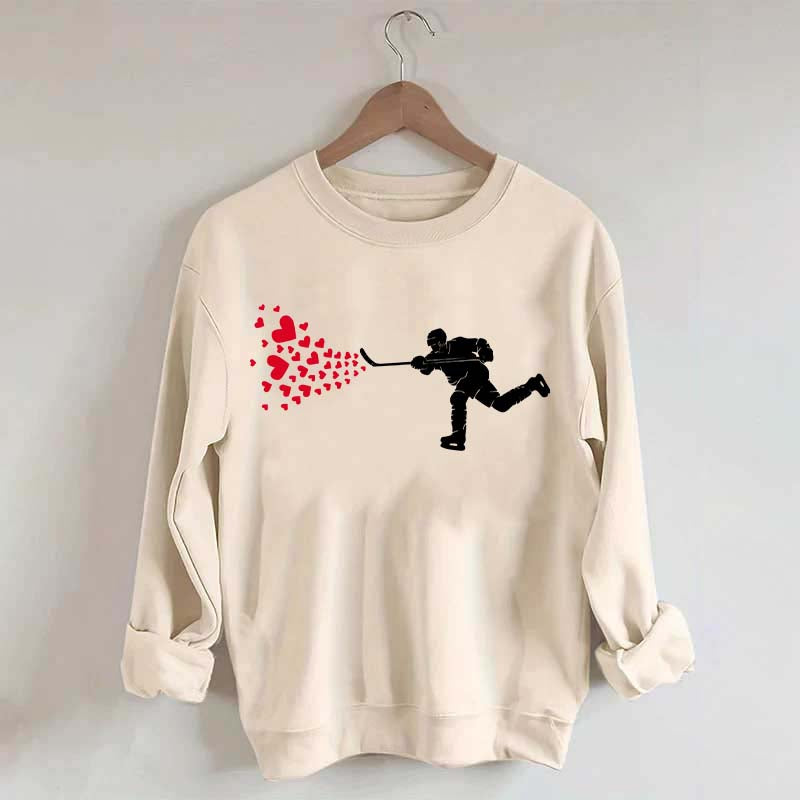 Ice Hockey Hearts Player Sweatshirt