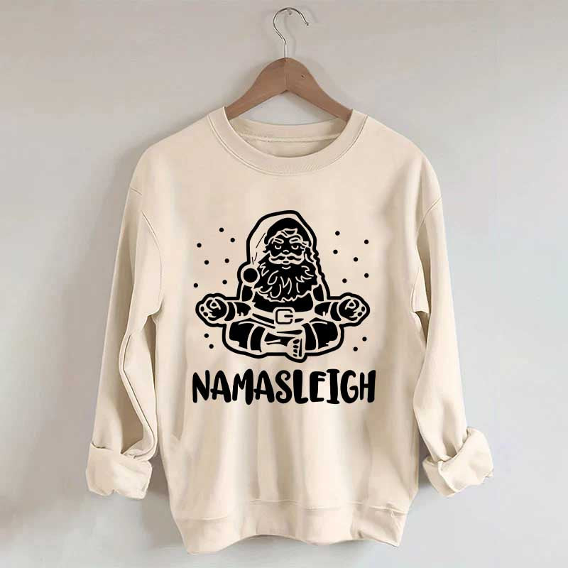 Namasleigh Funny Santa Christmas Sweatshirt