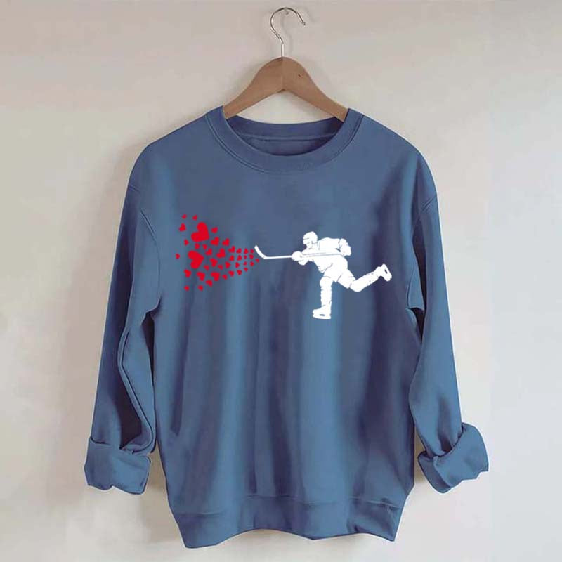 Ice Hockey Hearts Player Sweatshirt