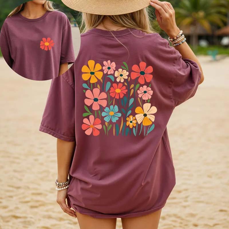 Botanical Daisy Lover Retro Floral T-Shirt
