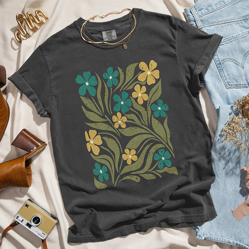 Vintage Style Flora Art Nouveau T-Shirt