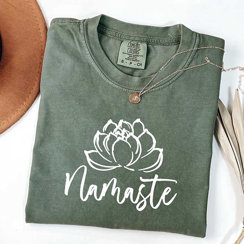 Namaste Lotus Flower Hippie T-Shirt
