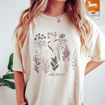 Pressed Flowers Floral Garden Nature T-Shirt