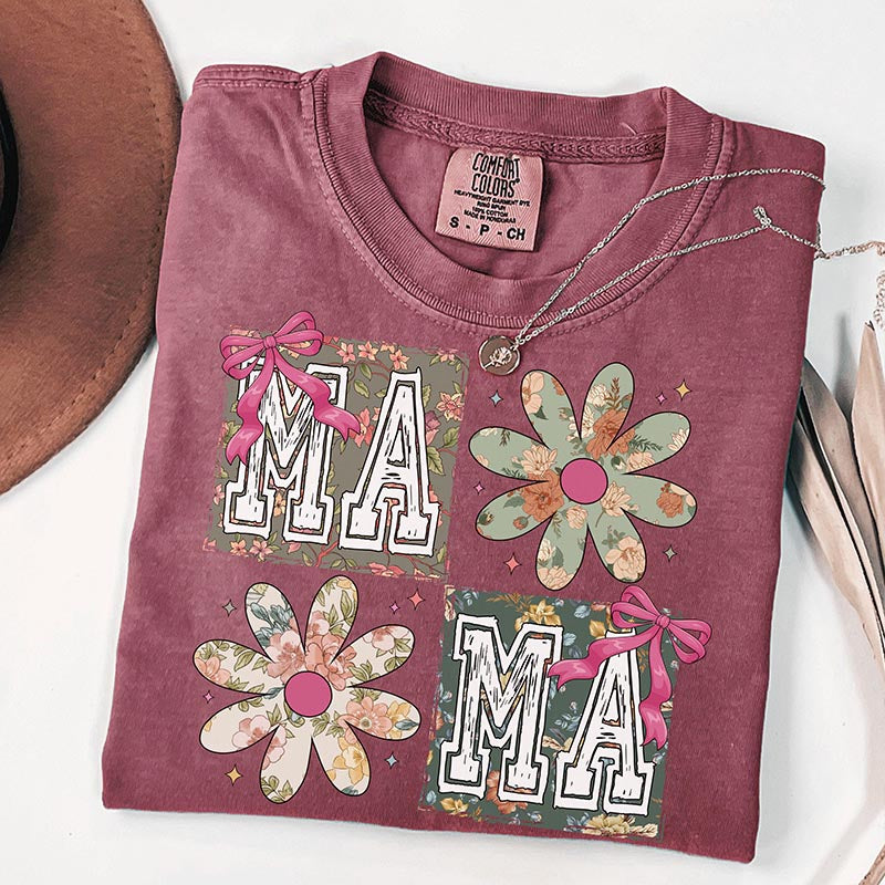 Comfort Colors Floral Mama Graphic T-Shirt
