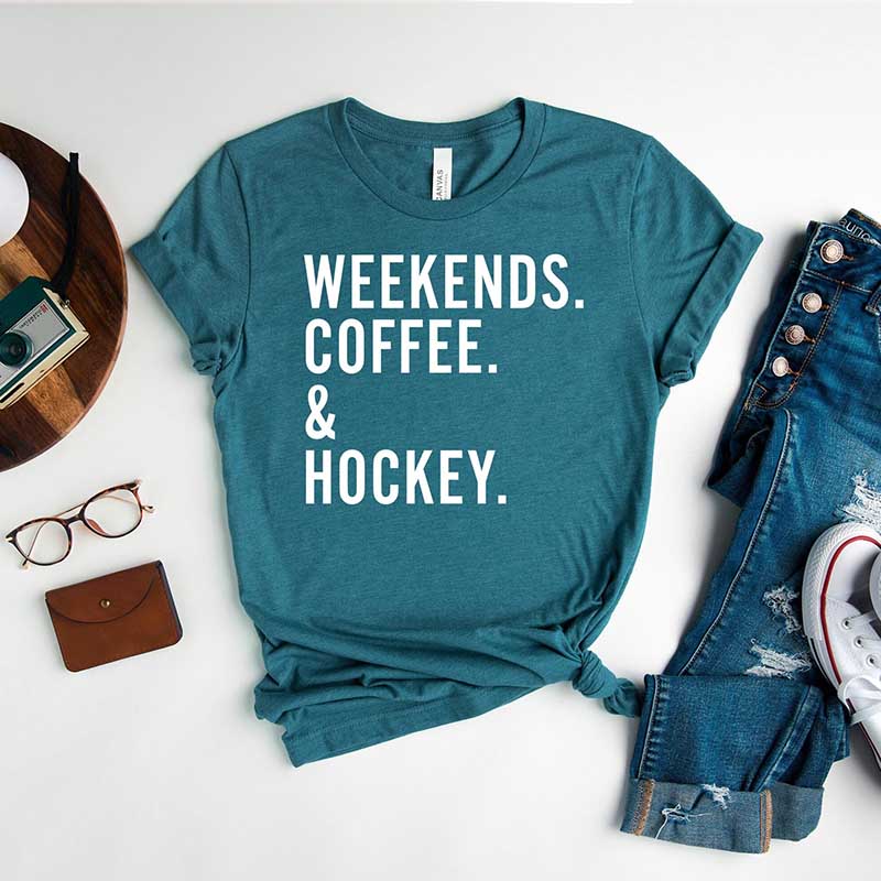 Weekends Coffee And Hockey T-Shirt