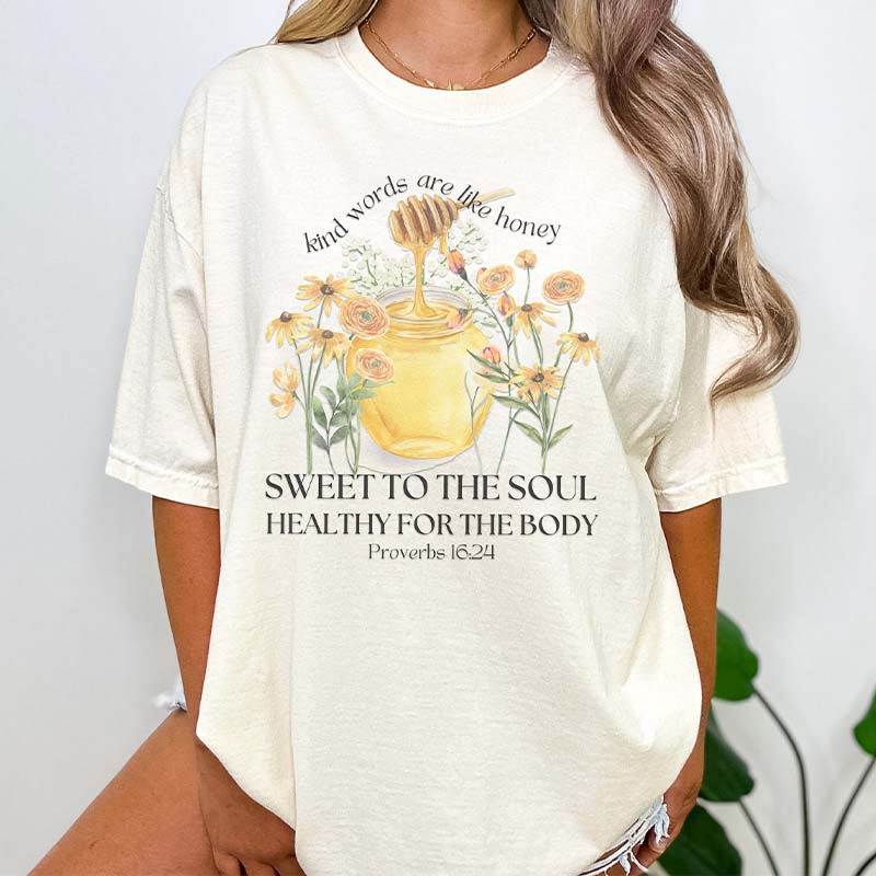 Kind Words Are Like Honey Vintage Bible Verse T-Shirt