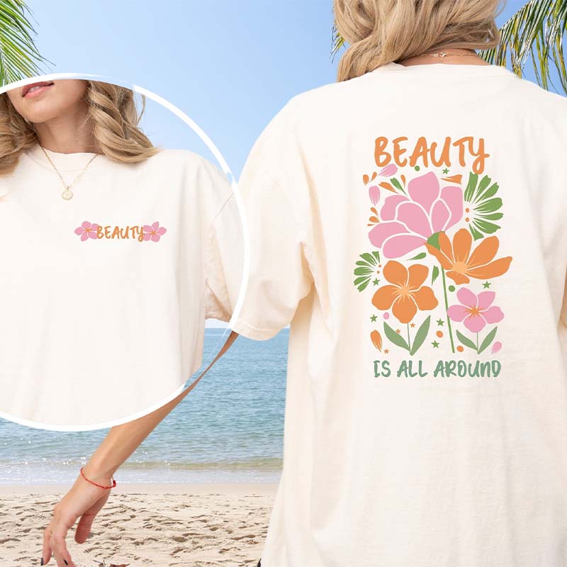 Beauty All Around Retro Floral T-Shirt