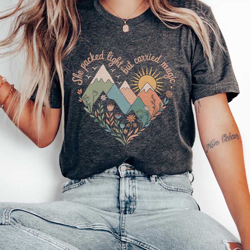 Hiking Wildflower Outdoorsy T-Shirt