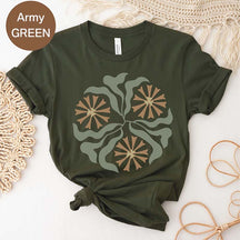 Botanical Neutral Wildflowers Graphic T-Shirt