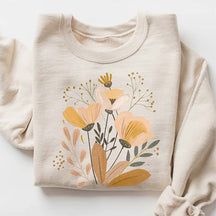 Minimalist Bohemian Floral Sweatshirt