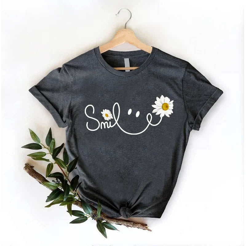 Daisy Smile Face Floral T-Shirt