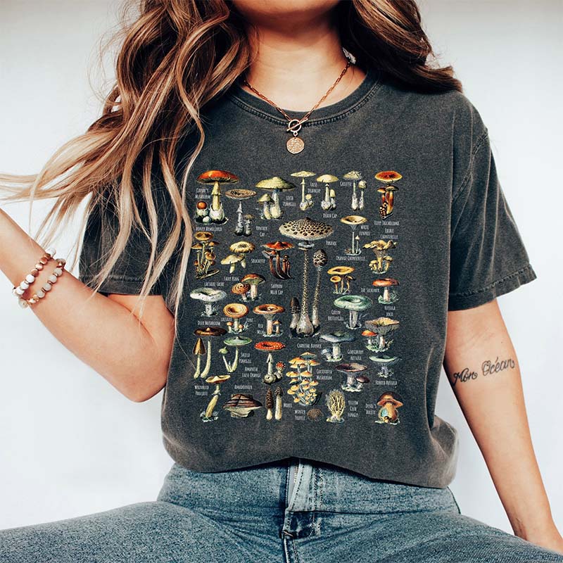 Vintage Mushroom Identification T-Shirt