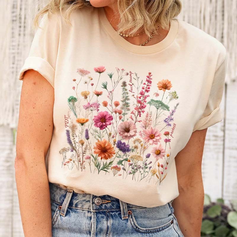 Subtle Floral Wildflowers T-Shirt