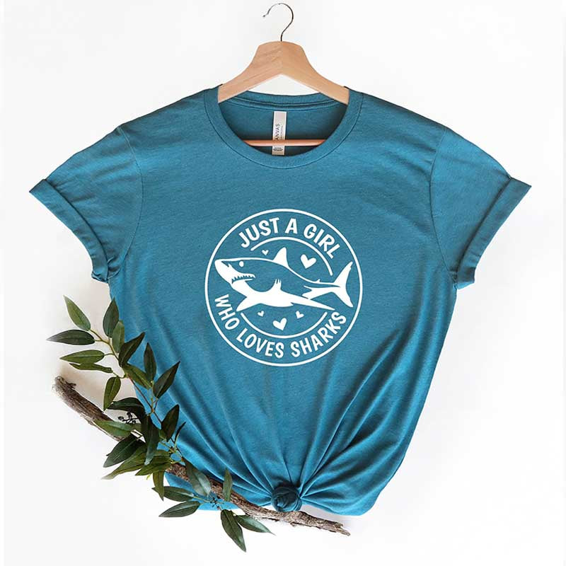 Just A Girl Who Loves Sharks T-Shirt