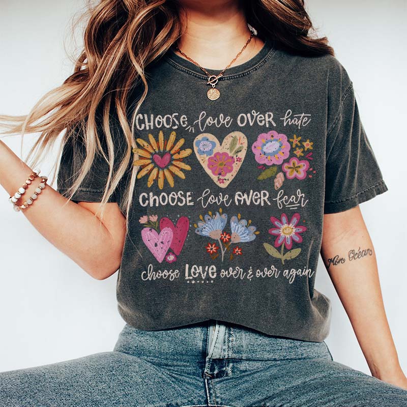 Choose Love Boho Floral T-Shirt