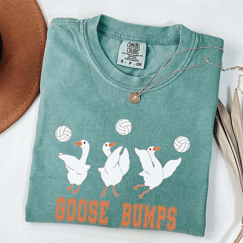 Funny Volleyball Team Goose Bump Set Spike T-Shirt