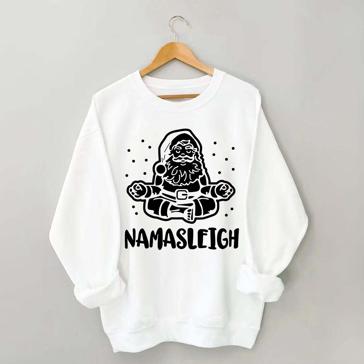 Namasleigh Funny Santa Christmas Sweatshirt