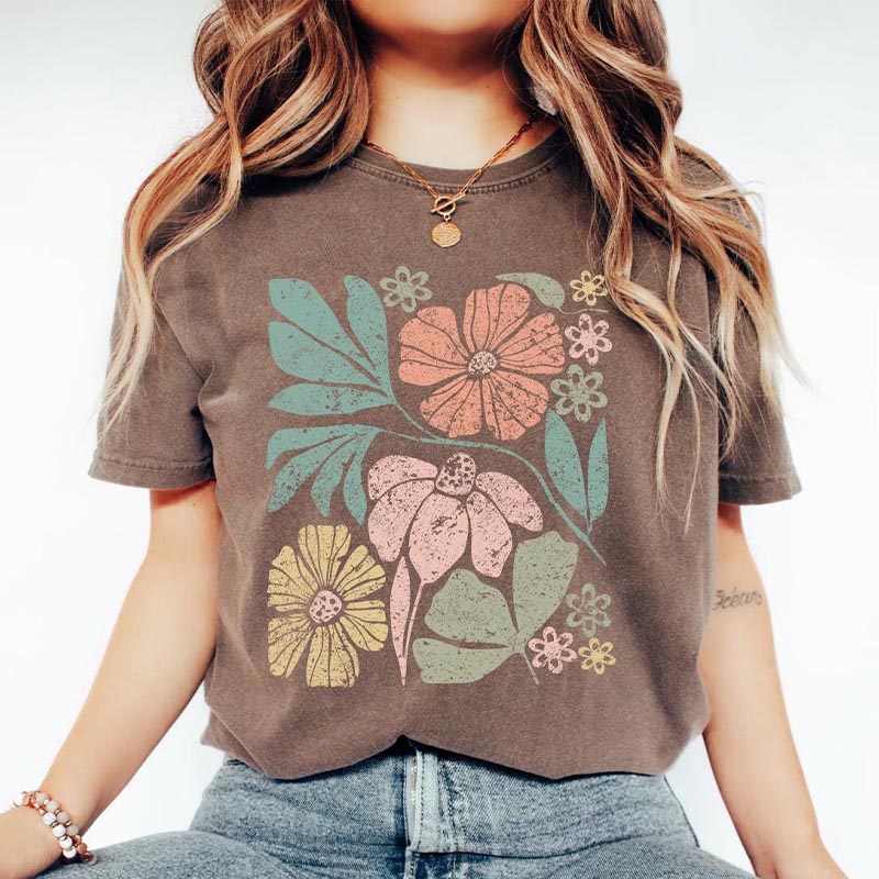 Comfort Colors Boho Wildflowers Botanical T-Shirt