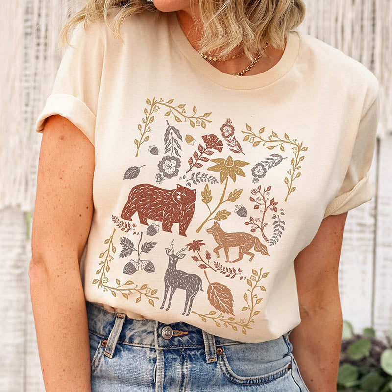 Wild Animal Botanical T-Shirt