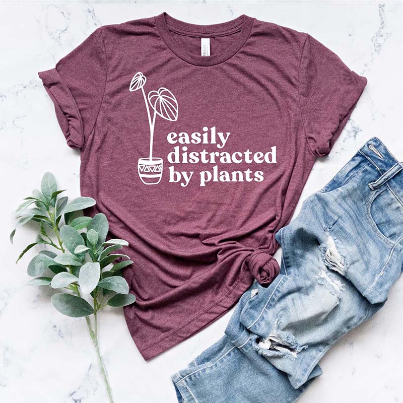 Easily Distracted By Plants Mom T-Shirt
