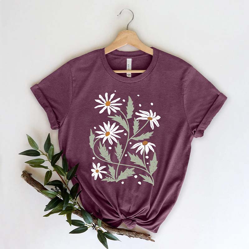 Daisy Floral Mothers Day Gift T-Shirt