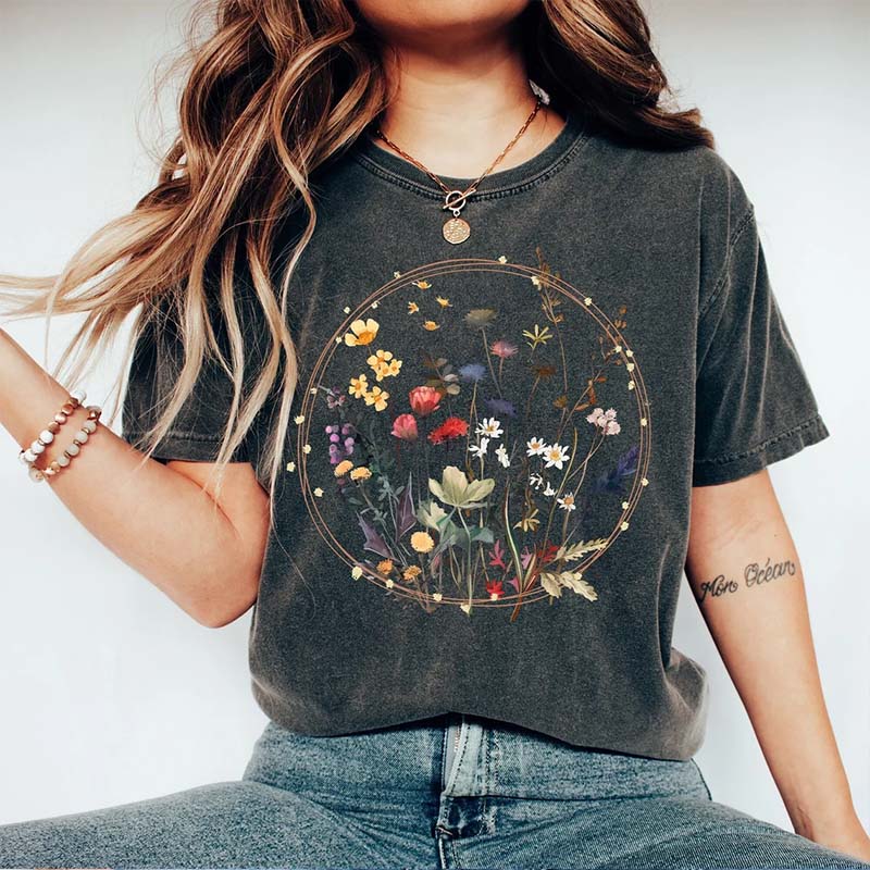 Floral Graphic Ring Wildflowers T-Shirt