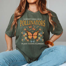 Native Garden Pollinator Flowers T-Shirt