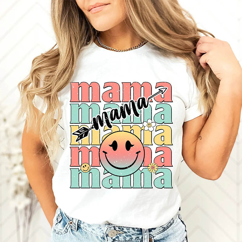 Smiley Face Colorful Mother's Day T-Shirt