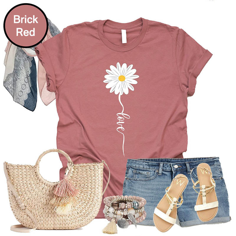 Daisy Love Birth Month FlowerT-Shirt