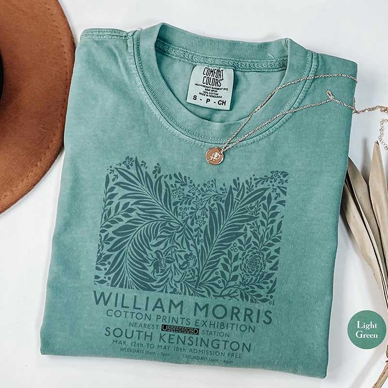 Vintage Retro William Morris Flower Floral T-Shirt