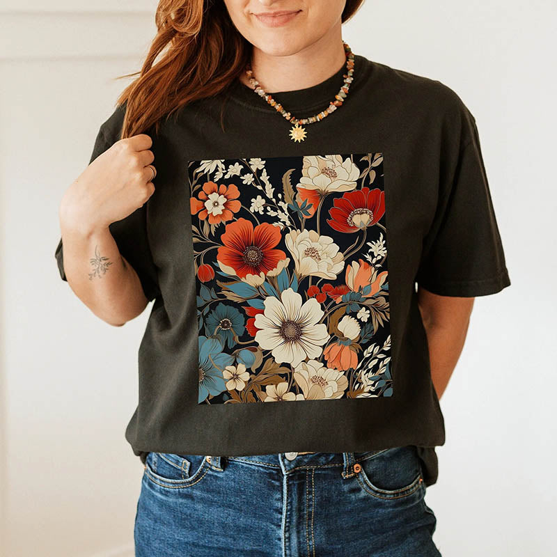 Fall Flowers Nature Hippie T-Shirt