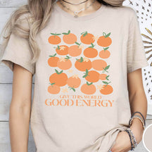 Positive Vibes Orange Inspirational T-Shirt